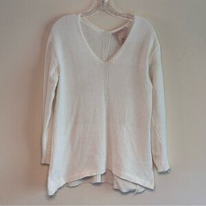 Philosophy Women's Soft White Light Knit Sweater V Neck Size Medium